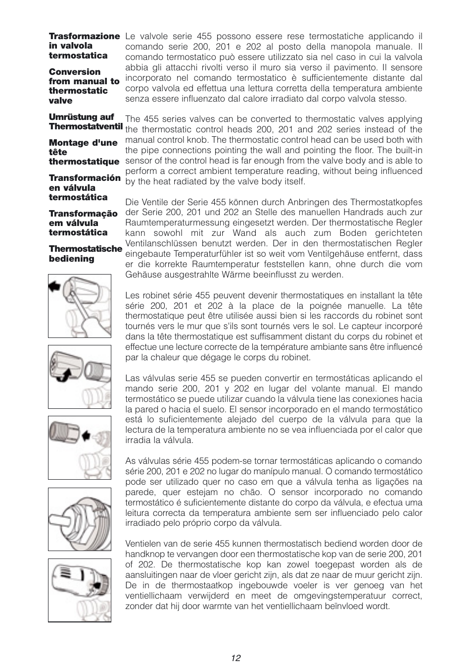 Caleffi 455 User Manual | Page 12 / 16