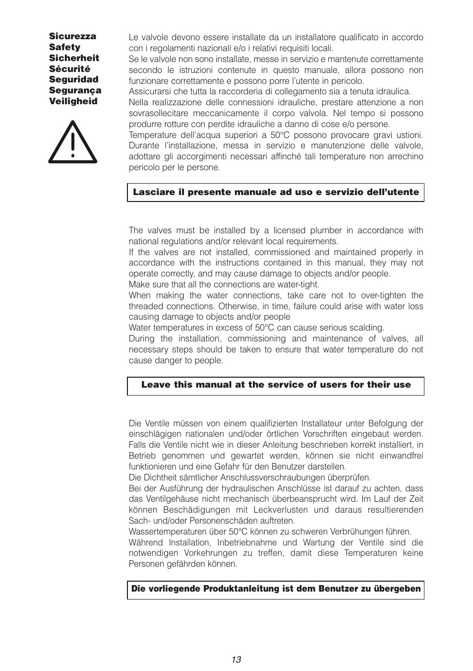 Caleffi 455 User Manual | Page 13 / 16