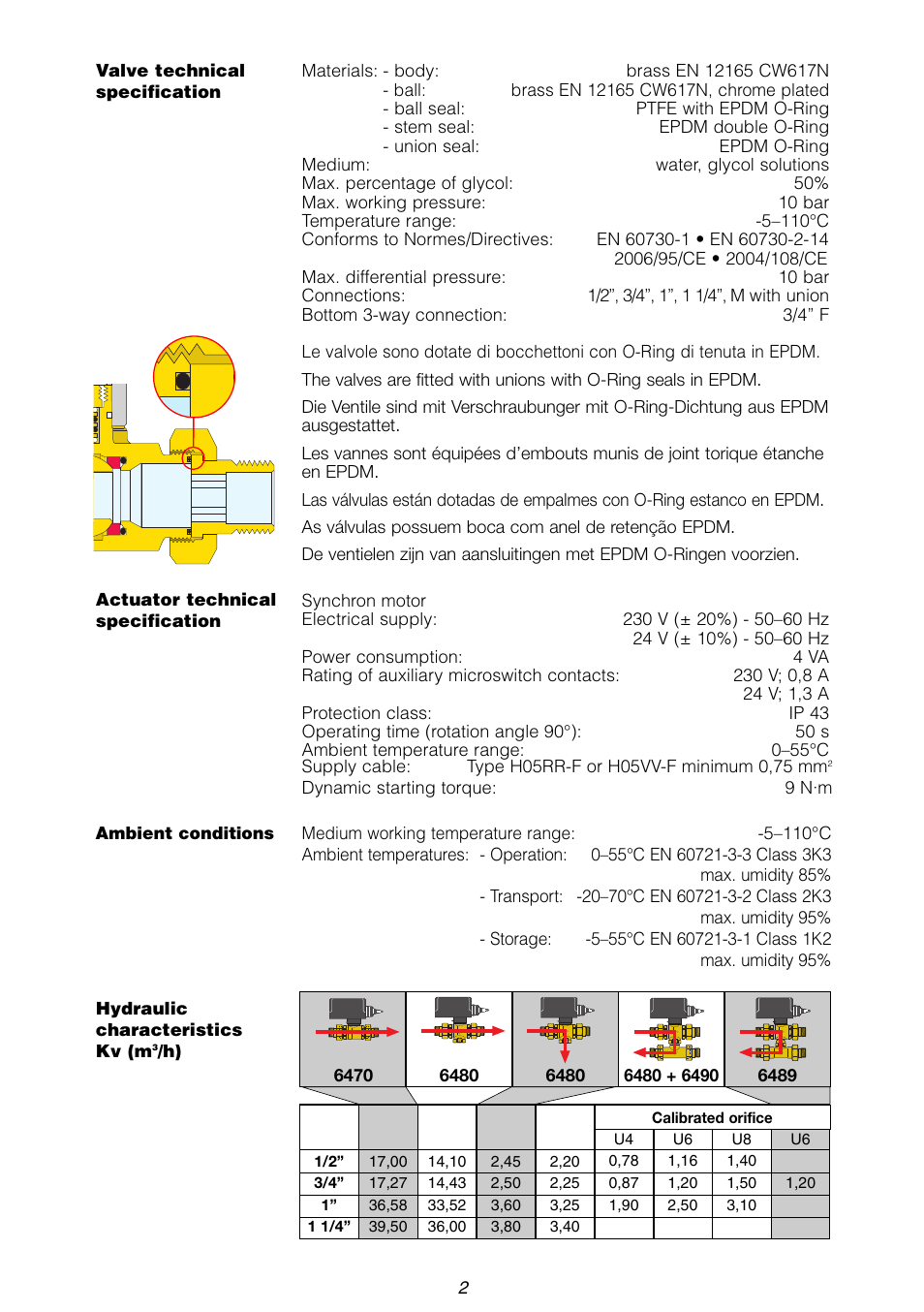 Caleffi 6489 User Manual | Page 2 / 16