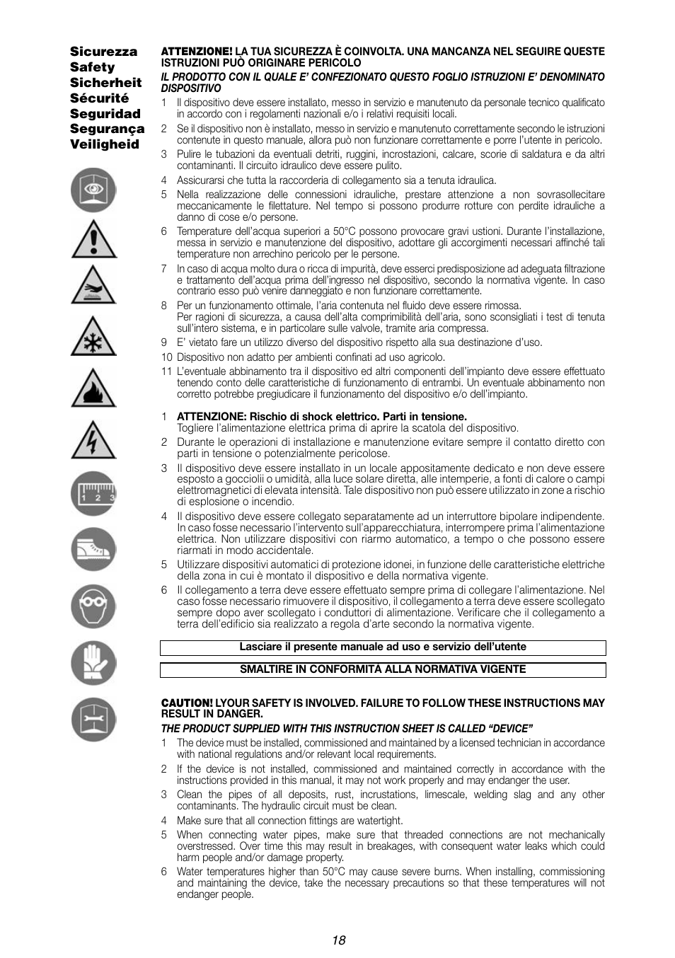 Caleffi 6443 User Manual | Page 18 / 24