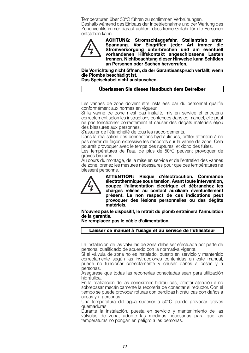Caleffi 635 User Manual | Page 11 / 12