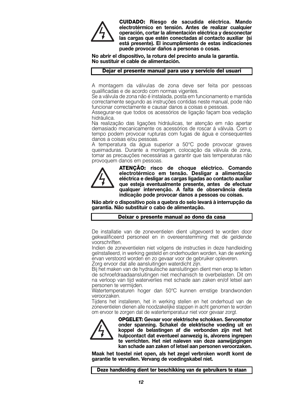Caleffi 635 User Manual | Page 12 / 12