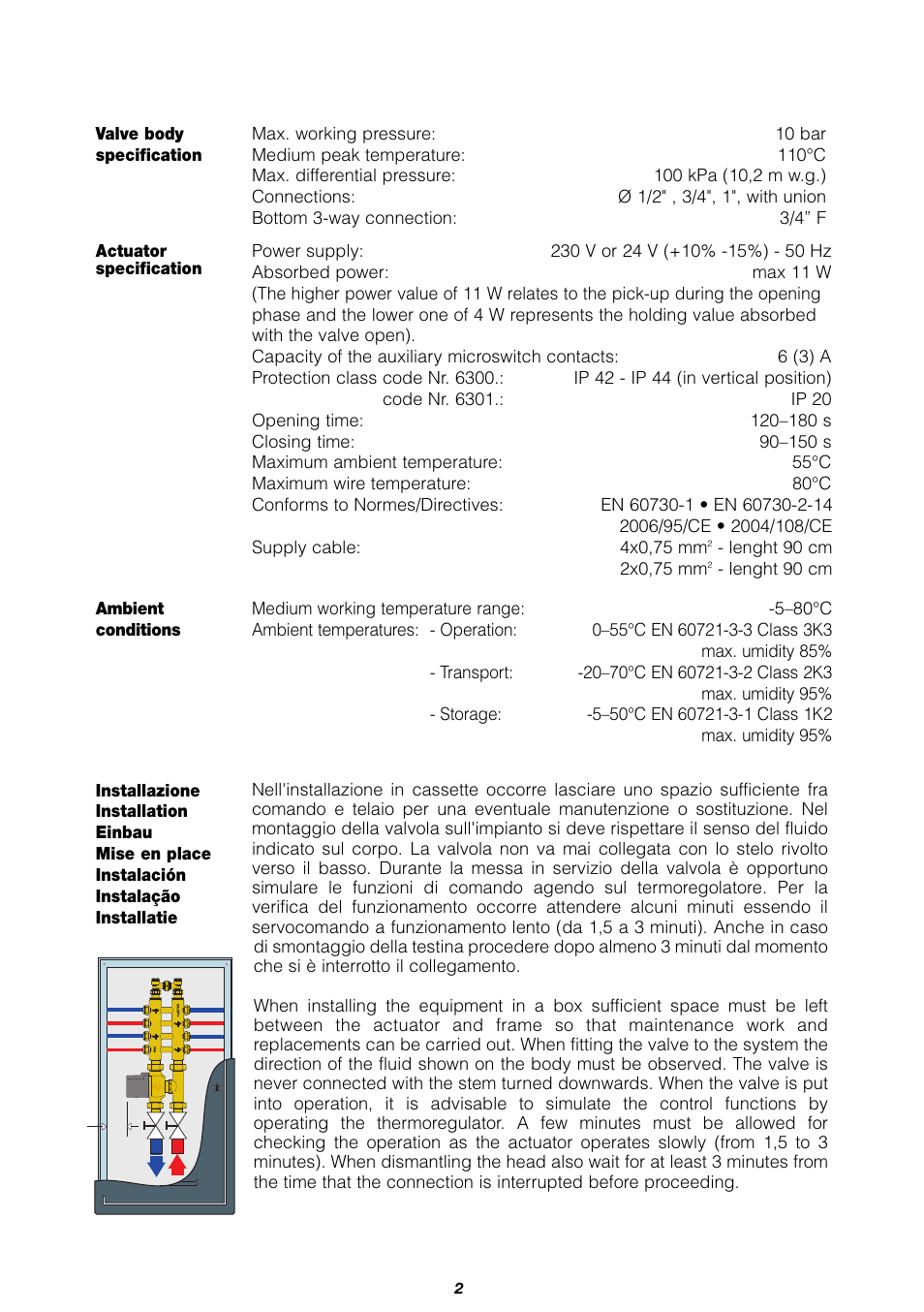 Caleffi 635 User Manual | Page 2 / 12