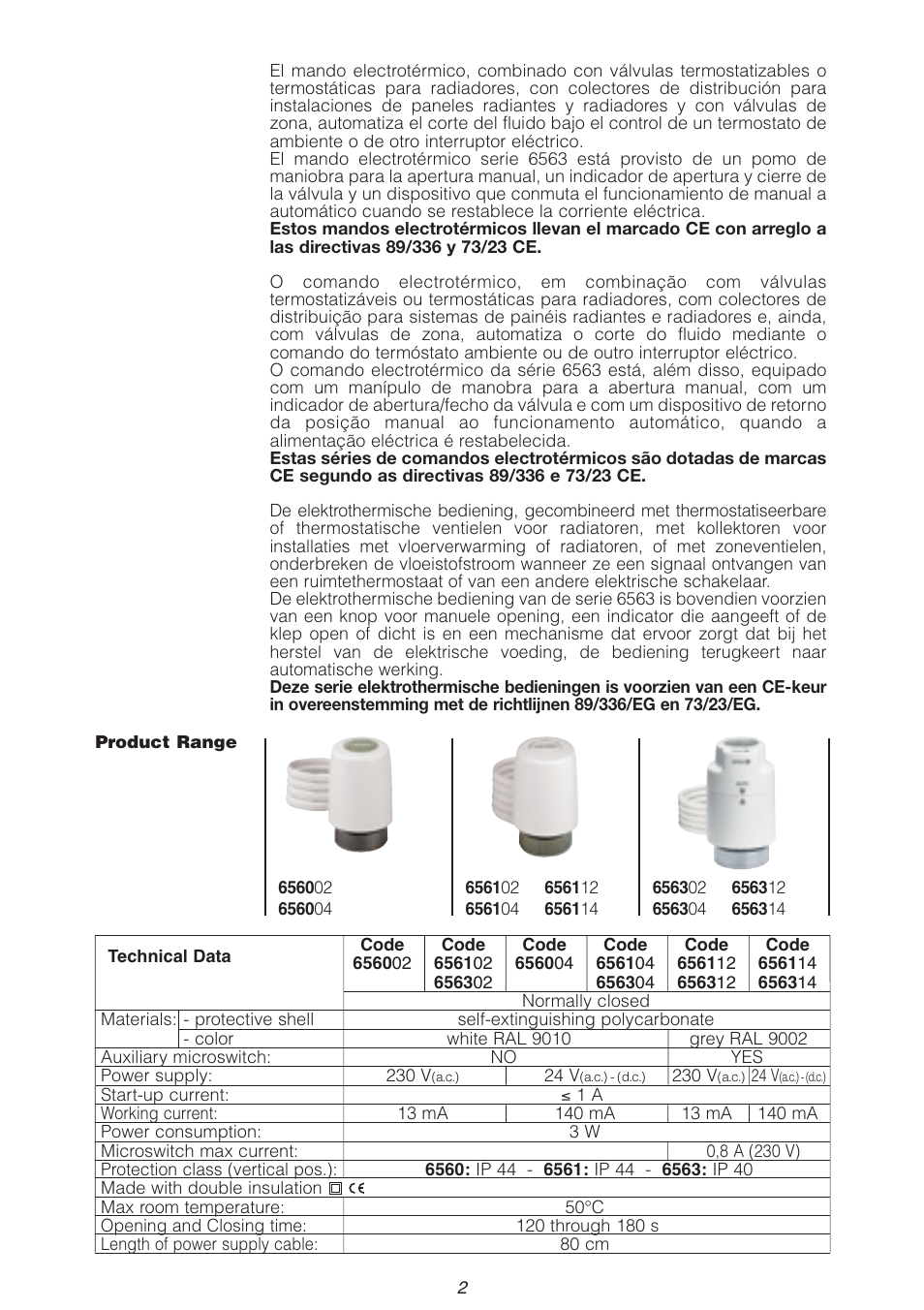 Caleffi 6563 User Manual | Page 2 / 12