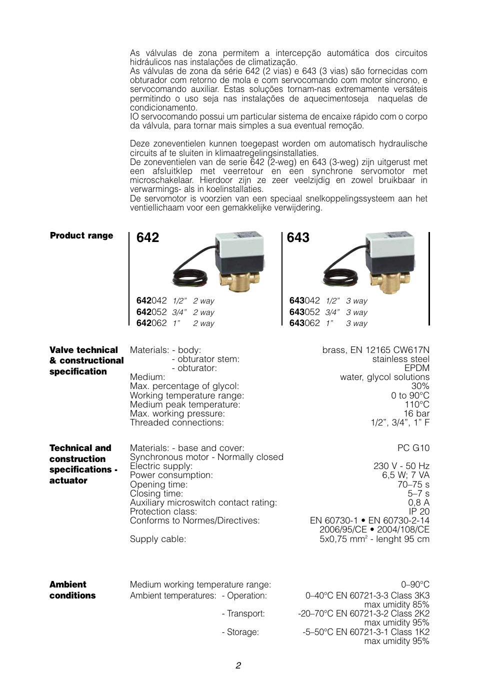 Caleffi 643 Z-ONE User Manual | Page 2 / 12