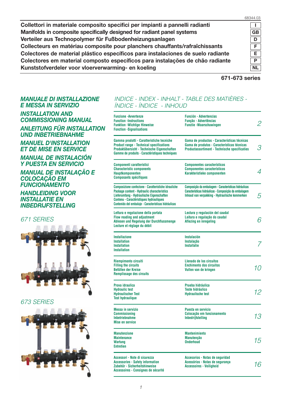 Caleffi 671 User Manual | 16 pages