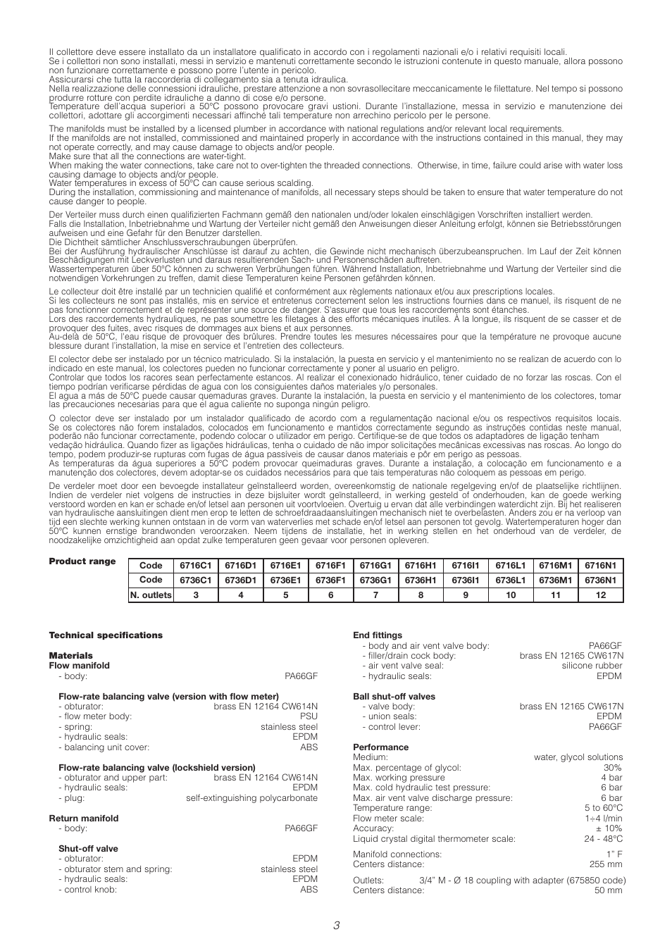 Caleffi 671 User Manual | Page 3 / 16