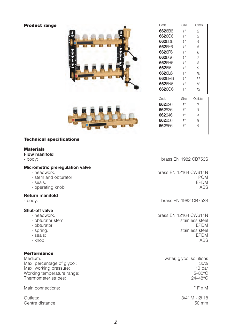 Caleffi 662 User Manual | Page 2 / 6