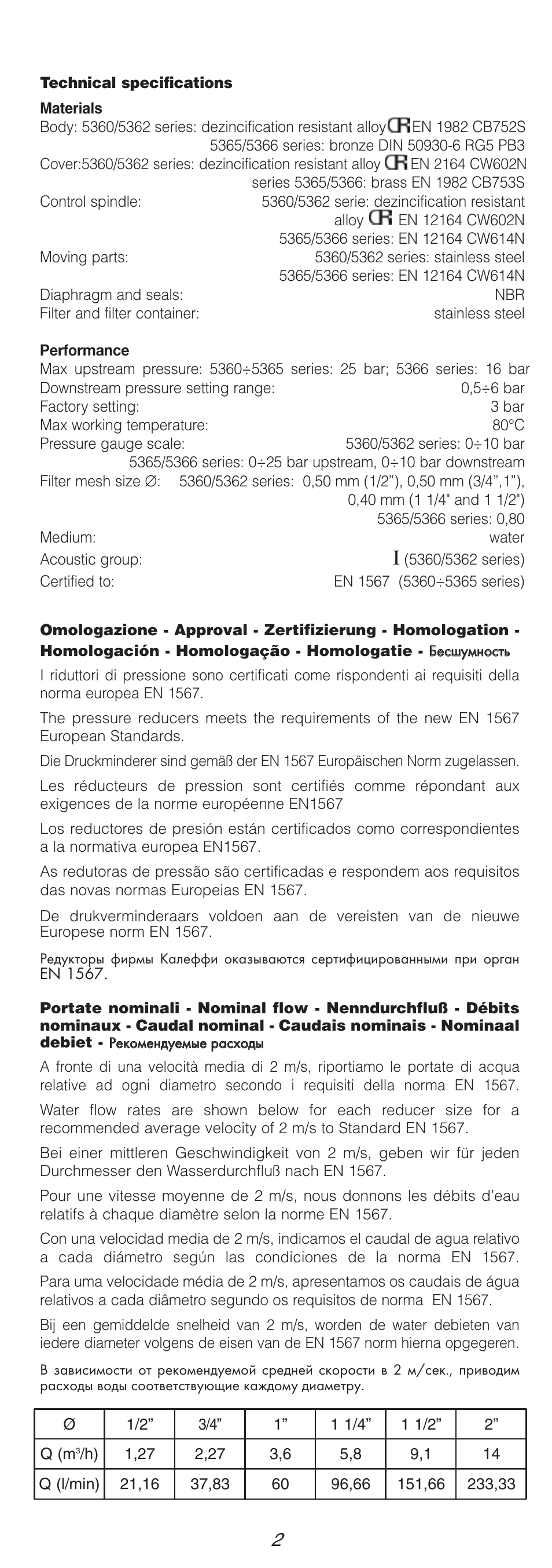 Caleffi 5366 User Manual | Page 2 / 10