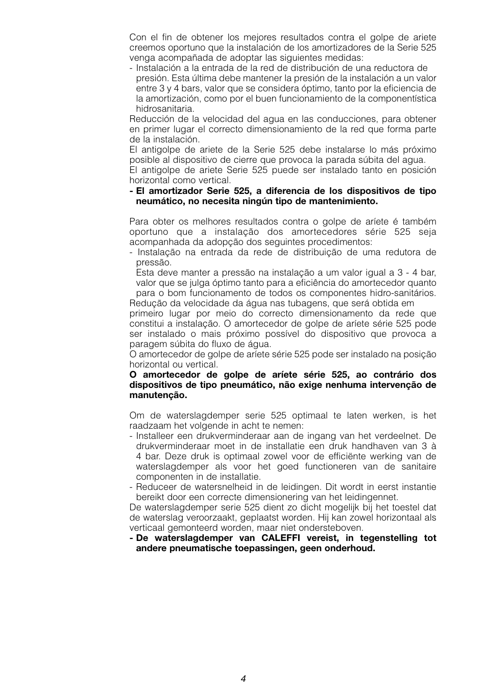Caleffi 525 User Manual | Page 4 / 12