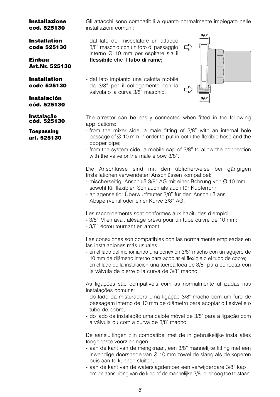 Caleffi 525 User Manual | Page 6 / 12