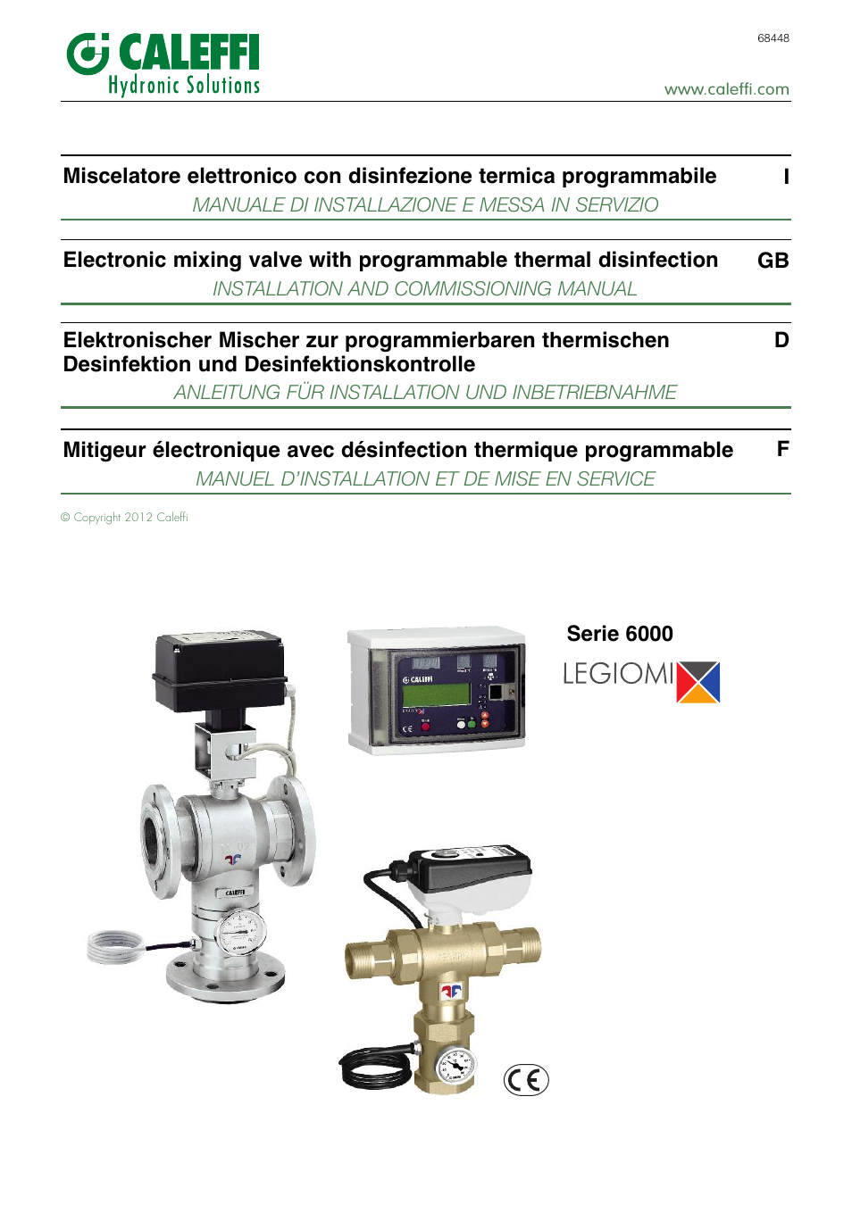 Caleffi 6000 User Manual | 97 pages