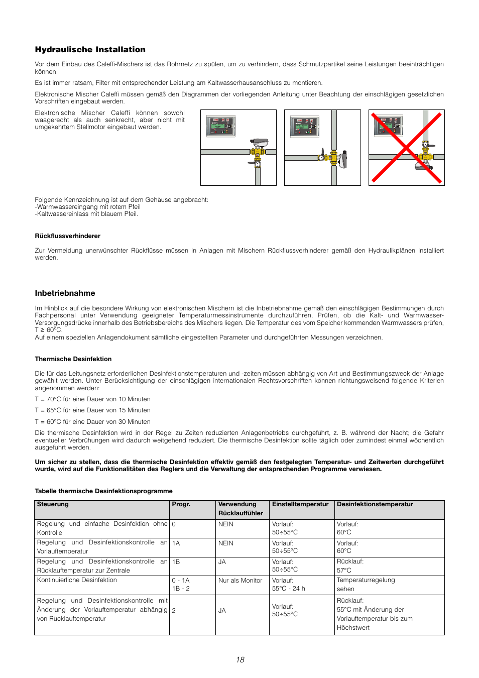 18 hydraulische installation, Inbetriebnahme | Caleffi 6000 User Manual | Page 67 / 97