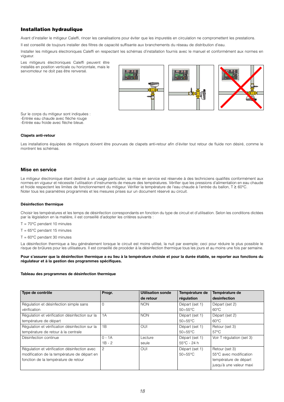18 installation hydraulique, Mise en service | Caleffi 6000 User Manual | Page 91 / 97