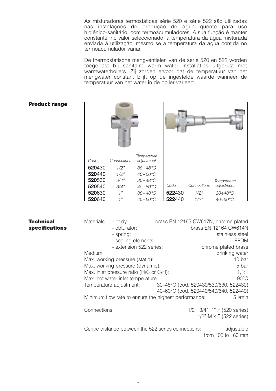 Caleffi 522 User Manual | Page 2 / 16