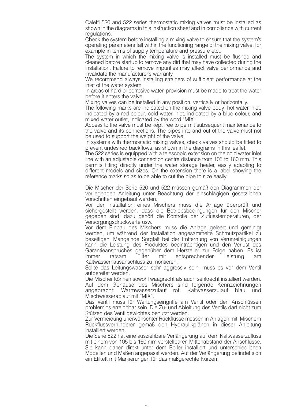 Caleffi 522 User Manual | Page 5 / 16