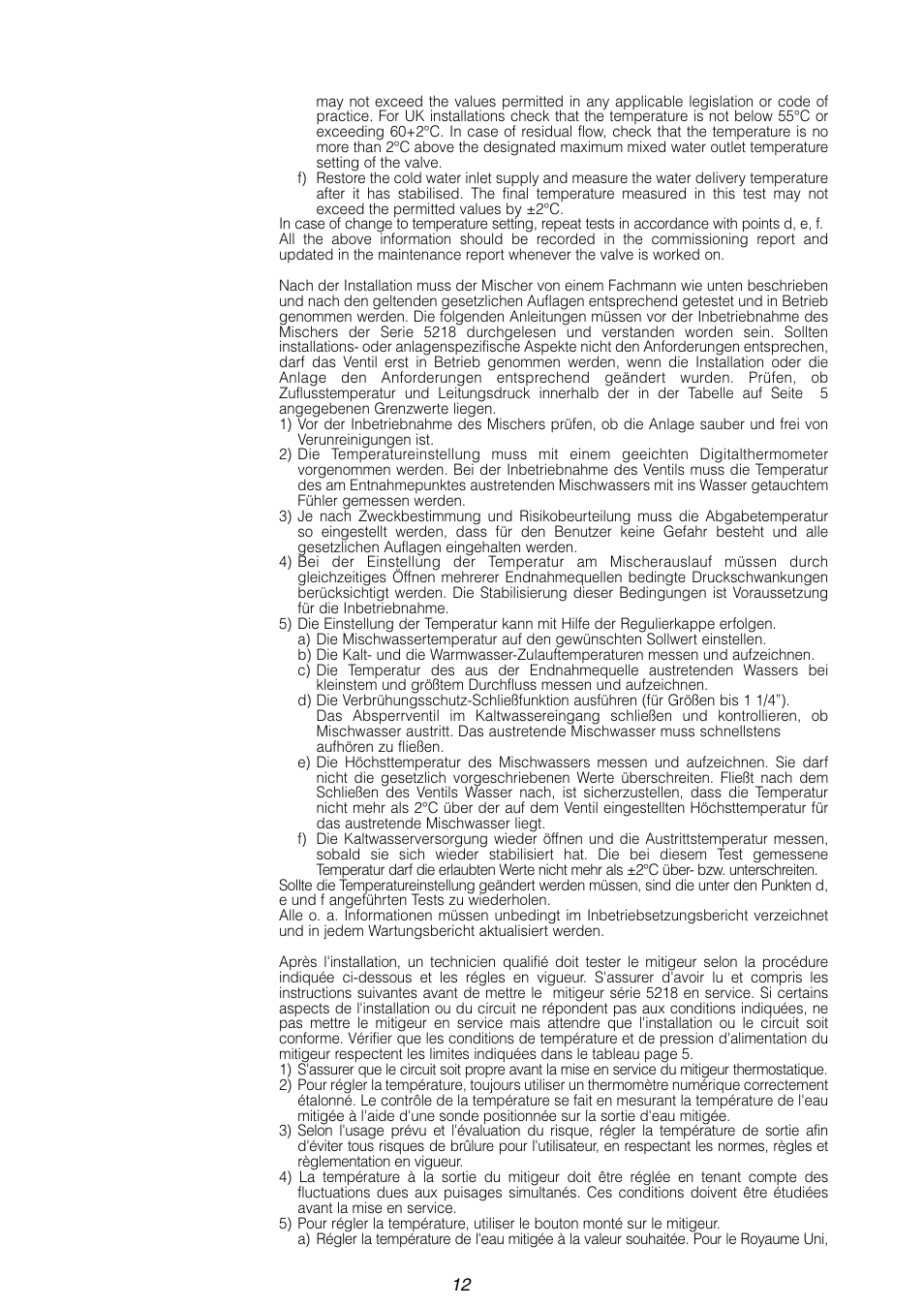 Caleffi 5218 User Manual | Page 12 / 24