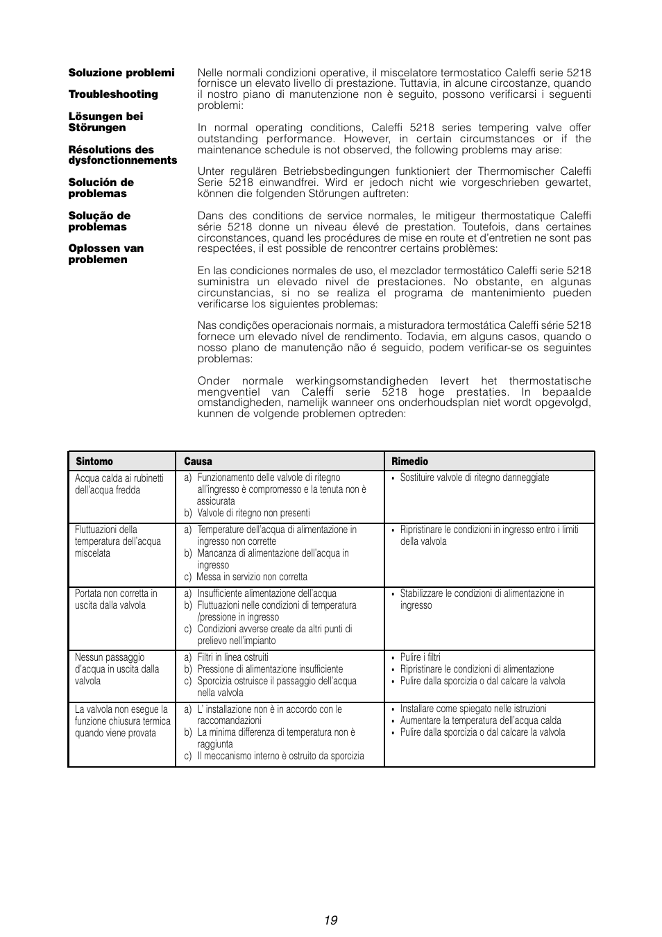 Caleffi 5218 User Manual | Page 19 / 24