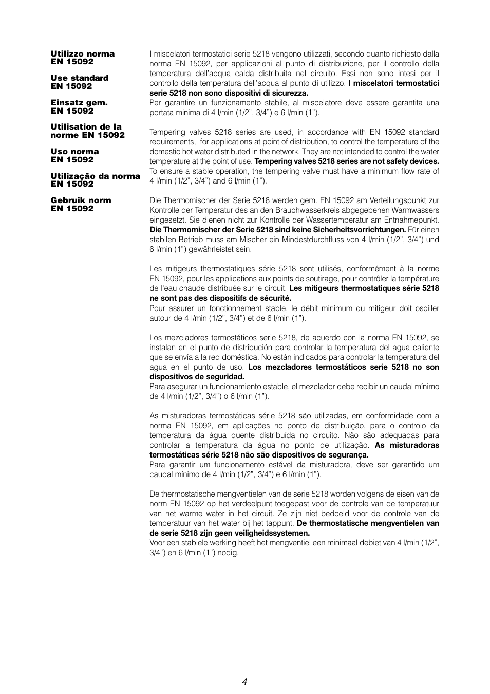 Caleffi 5218 User Manual | Page 4 / 24