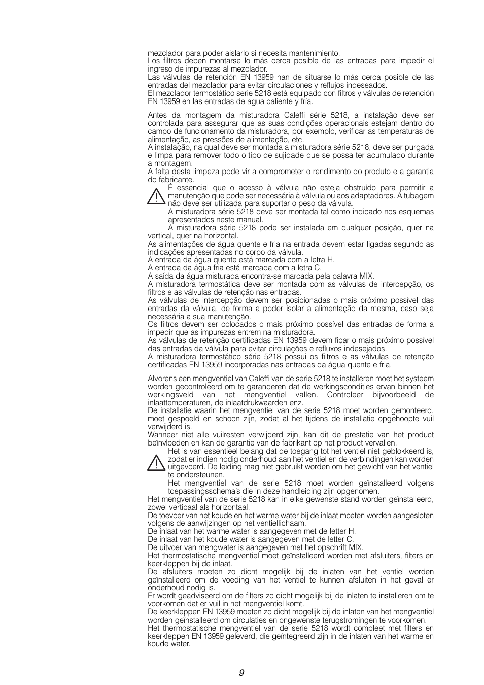 Caleffi 5218 User Manual | Page 9 / 24