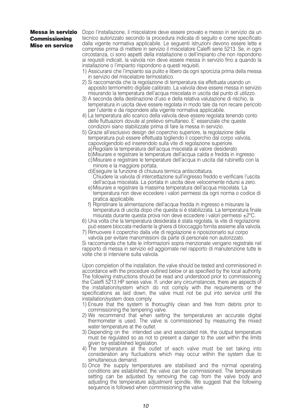 Caleffi 5213 User Manual | Page 10 / 16