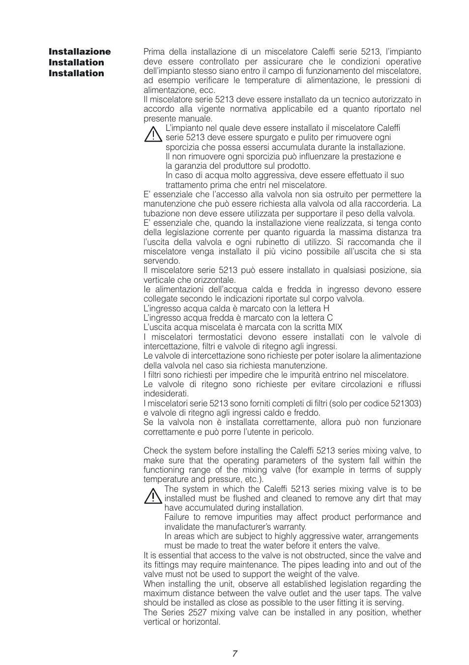 Caleffi 5213 User Manual | Page 7 / 16