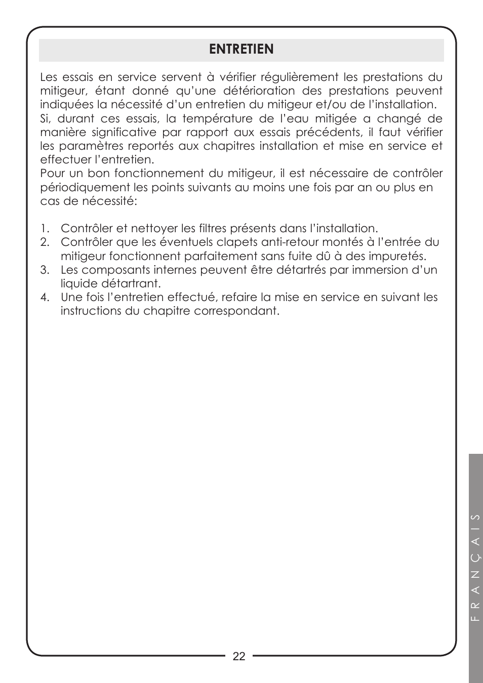 Entretien | Caleffi 524 User Manual | Page 22 / 24