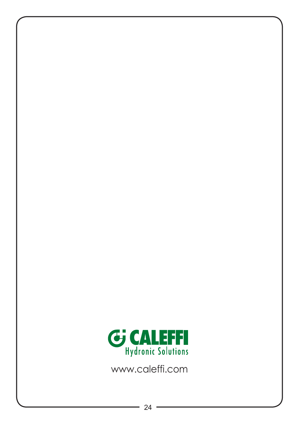 Caleffi 524 User Manual | Page 24 / 24