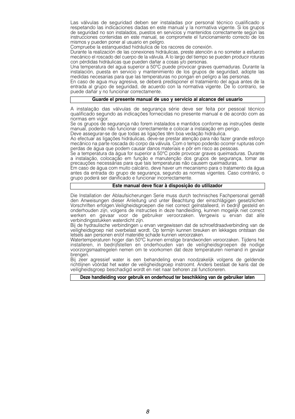 Caleffi 5261 User Manual | Page 8 / 8