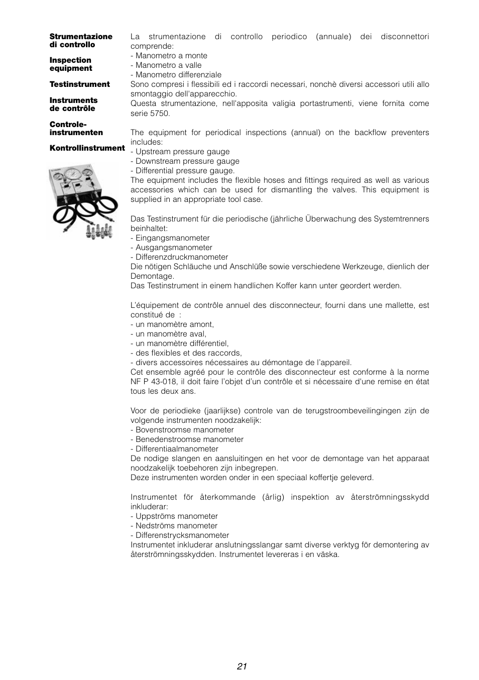 Caleffi 575 User Manual | Page 21 / 24