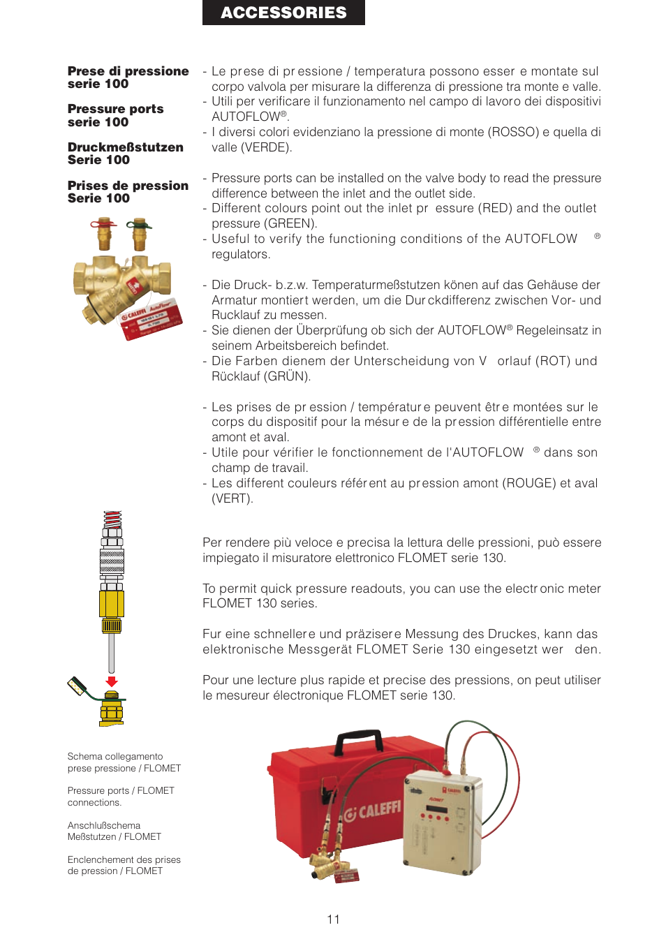 Accessories | Caleffi 100 User Manual | Page 11 / 16