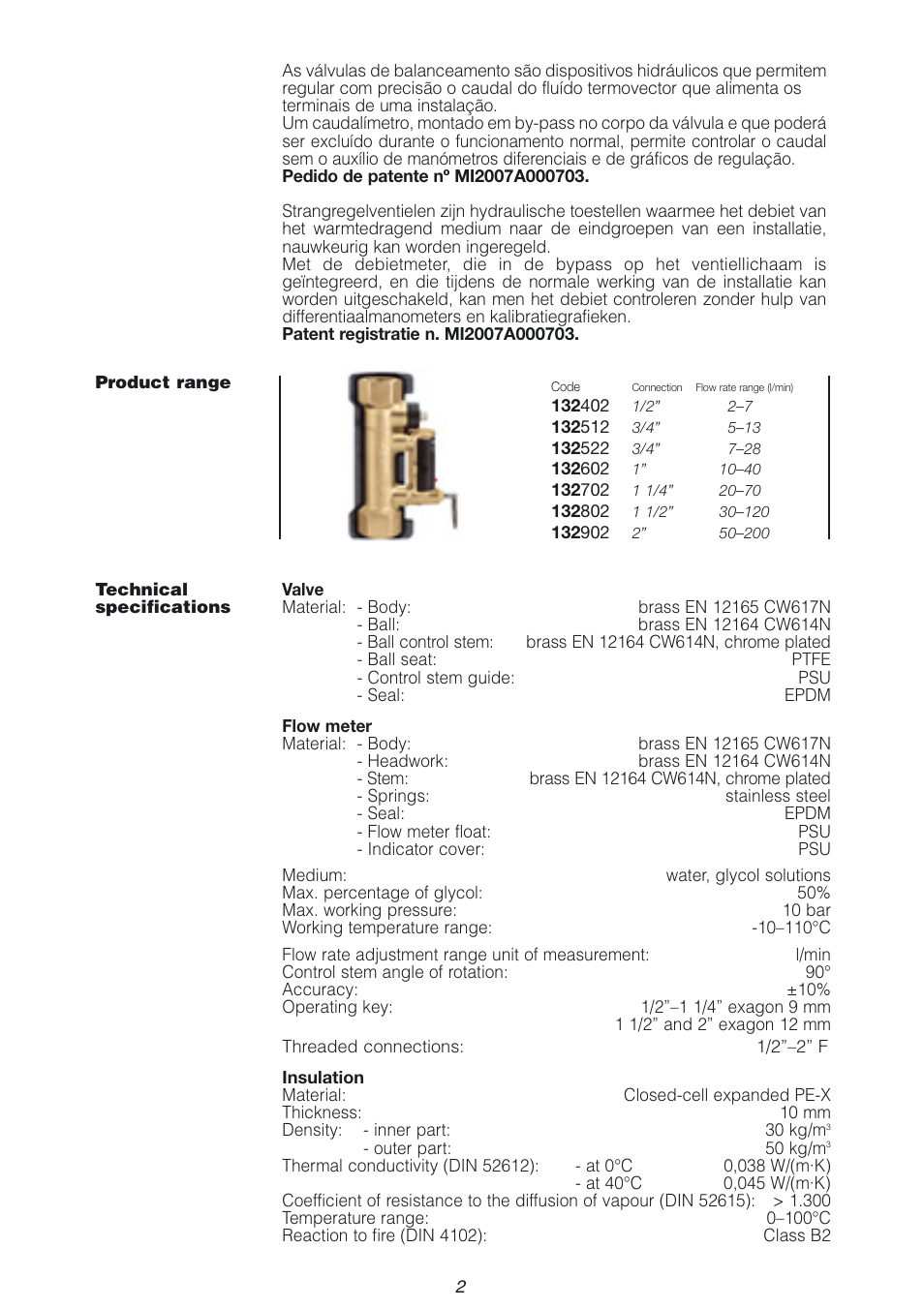 Caleffi 132 User Manual | Page 2 / 16
