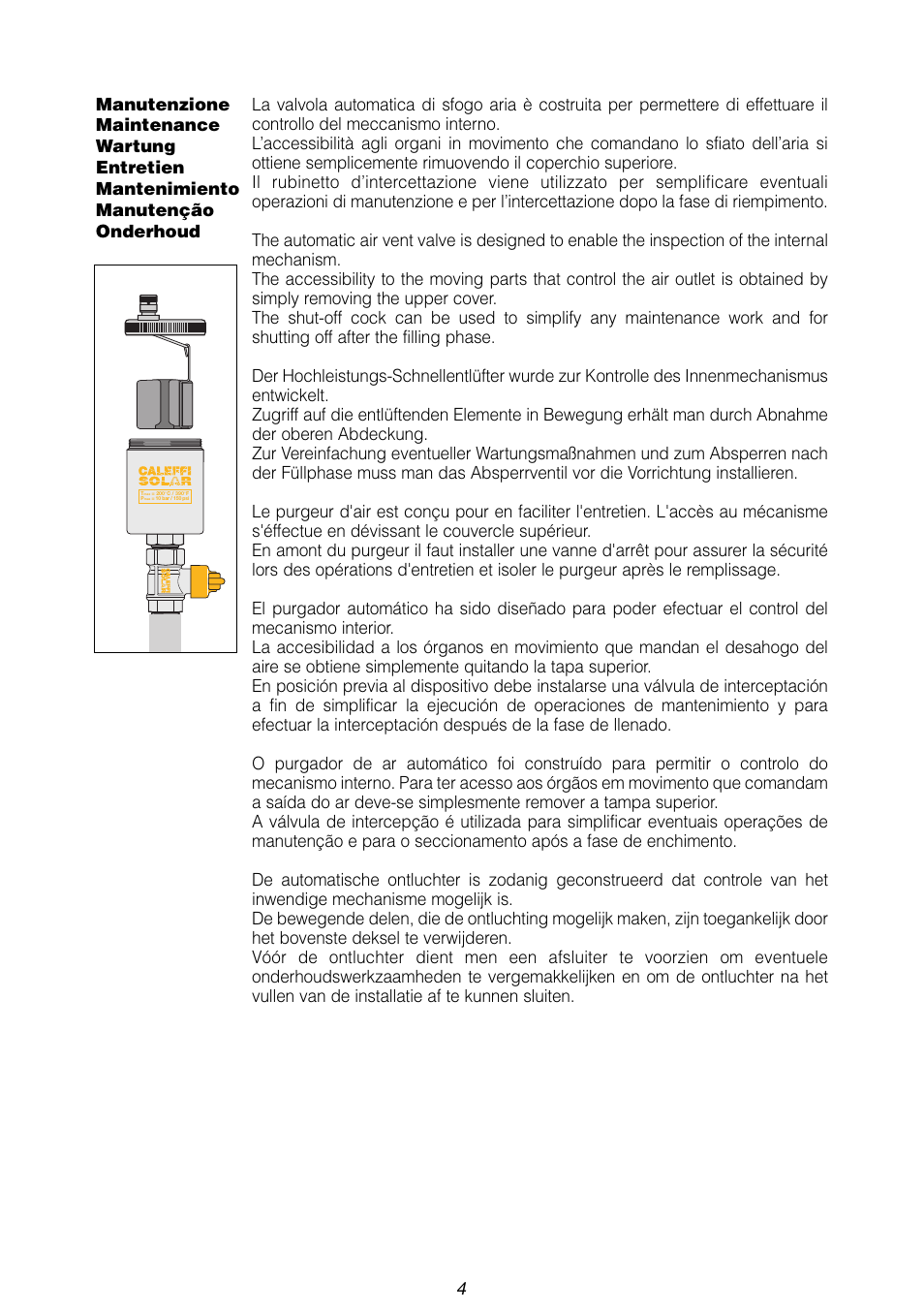 Caleffi 250 User Manual | Page 4 / 6