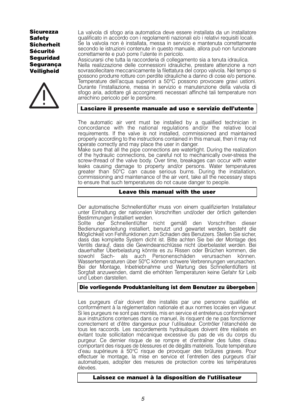 Caleffi 250 User Manual | Page 5 / 6