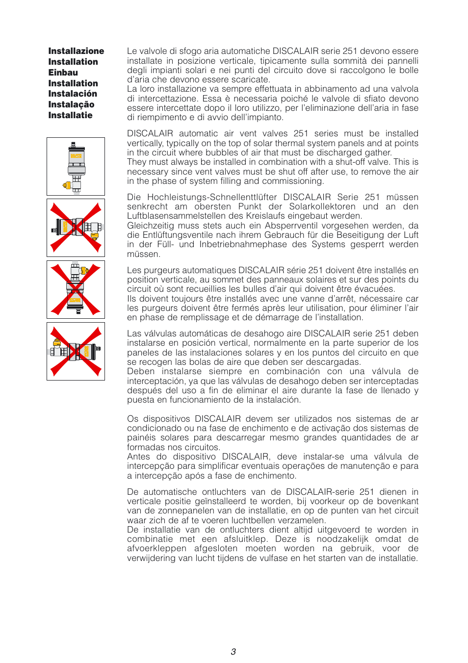 Caleffi 251 User Manual | Page 3 / 8