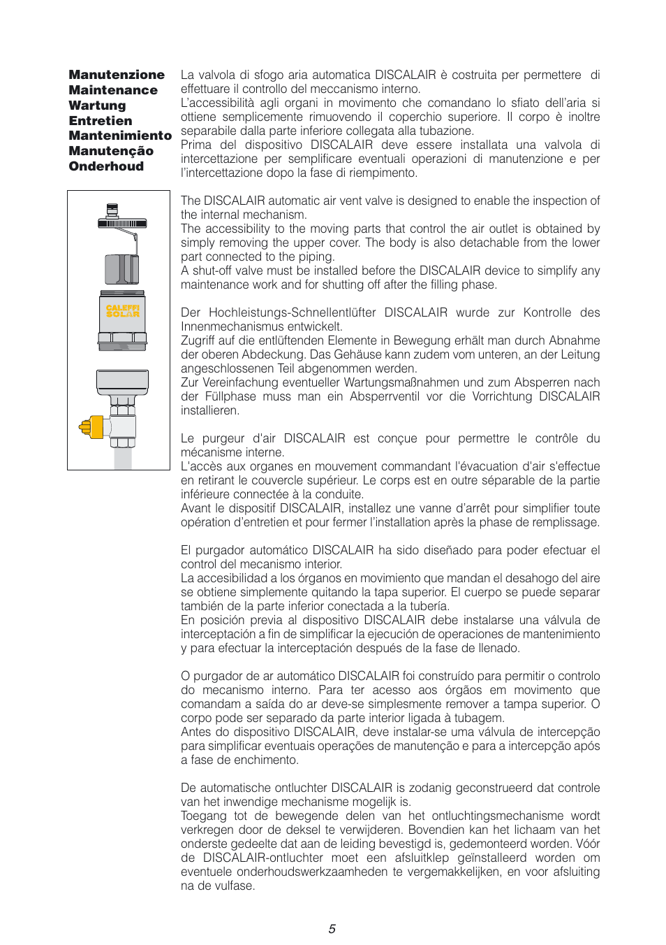 Caleffi 251 User Manual | Page 5 / 8
