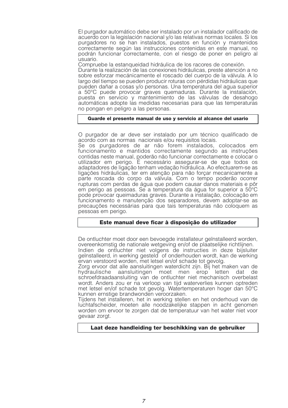 Caleffi 251 User Manual | Page 7 / 8