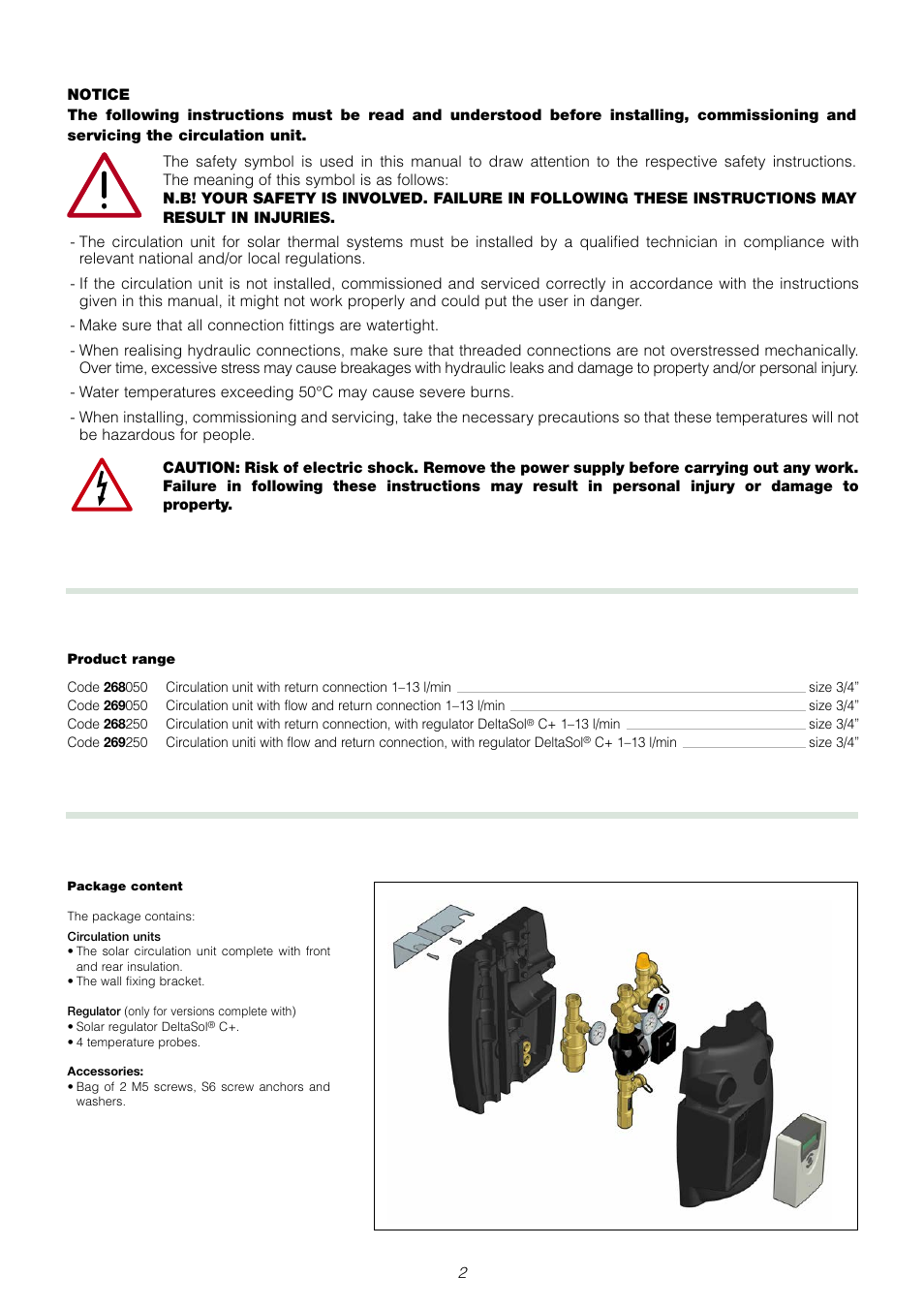 Caleffi 269 User Manual | Page 2 / 8