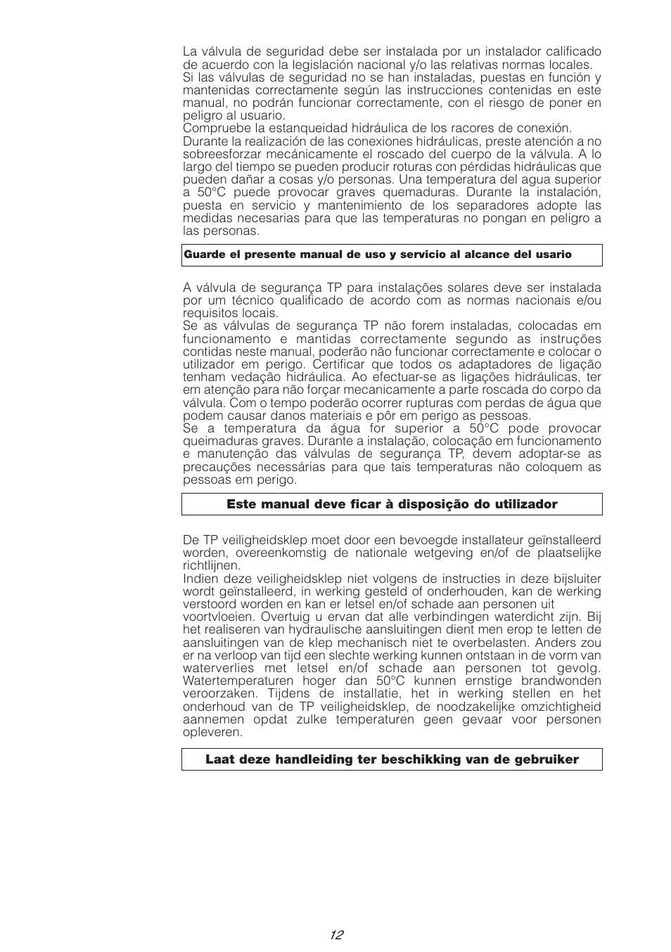 Caleffi 309 User Manual | Page 12 / 12