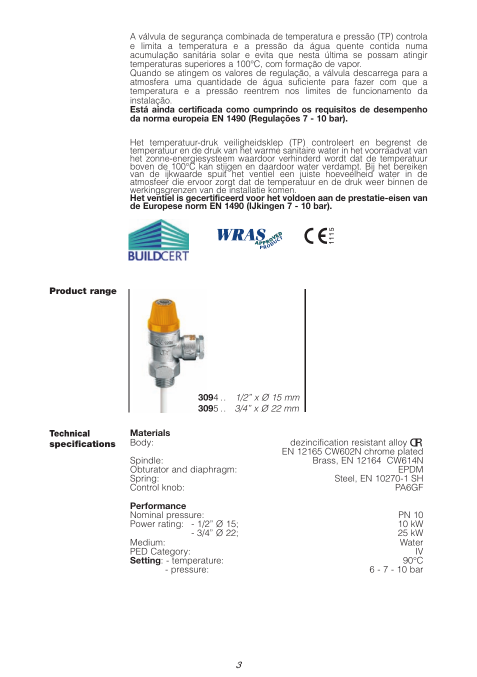 Caleffi 309 User Manual | Page 3 / 12