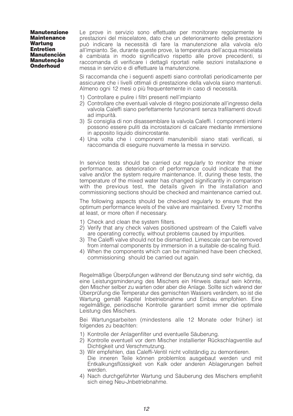 Caleffi 2521 User Manual | Page 12 / 16