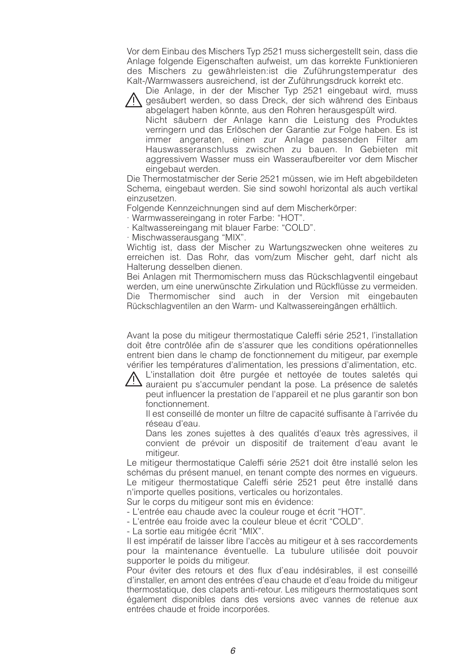 Caleffi 2521 User Manual | Page 6 / 16