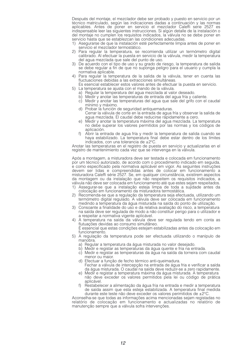 Caleffi 2527 User Manual | Page 12 / 20