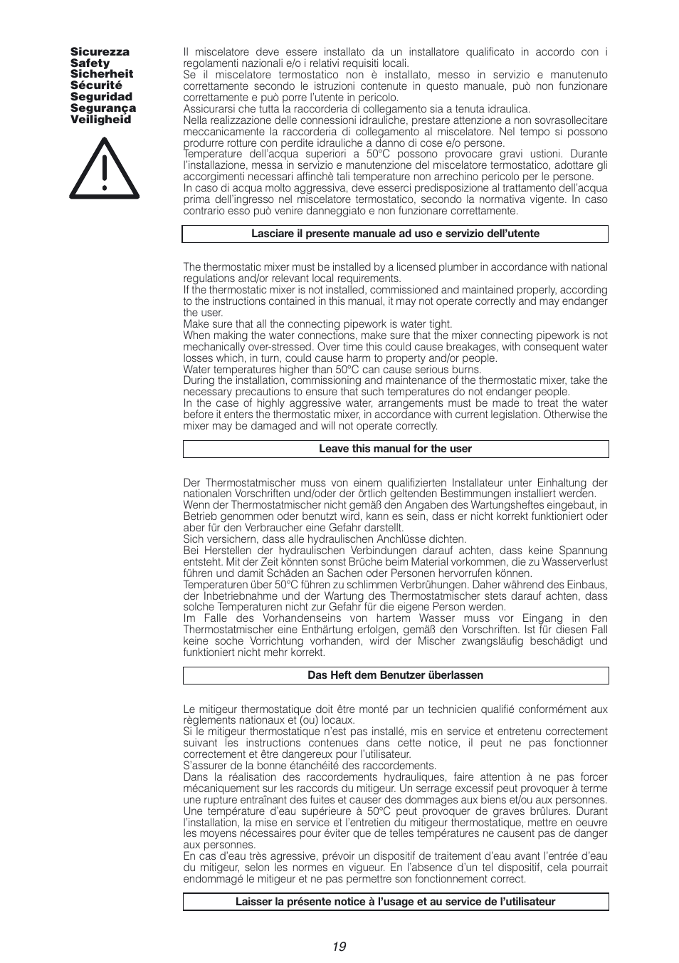 Caleffi 2527 User Manual | Page 19 / 20