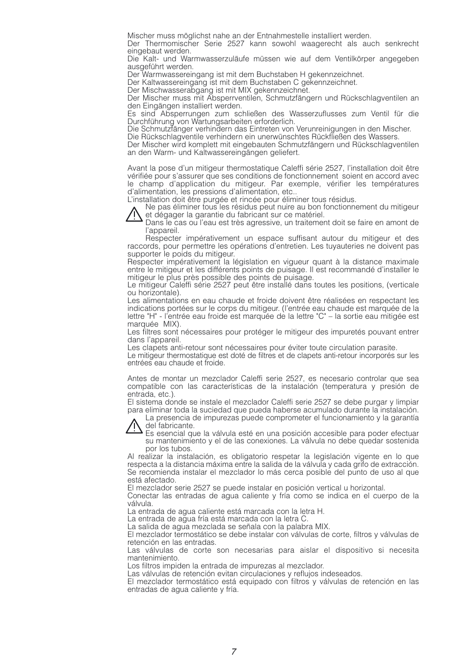 Caleffi 2527 User Manual | Page 7 / 20