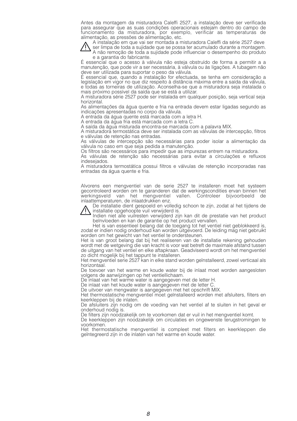Caleffi 2527 User Manual | Page 8 / 20