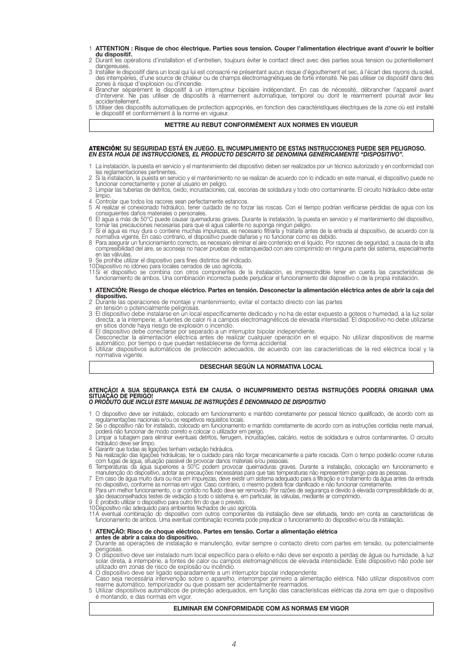 Caleffi 106 User Manual | Page 4 / 20