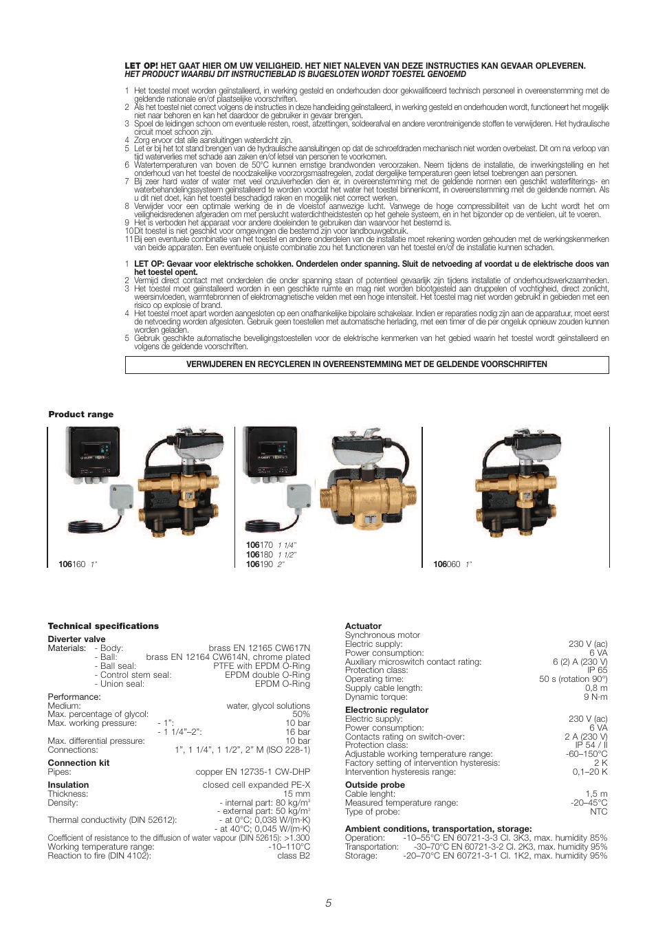 Caleffi 106 User Manual | Page 5 / 20