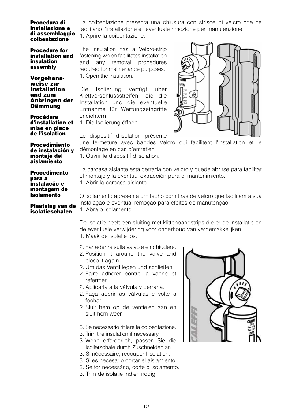 Caleffi 112 User Manual | Page 12 / 16