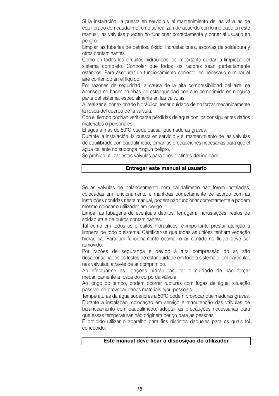 Caleffi 112 User Manual | Page 15 / 16